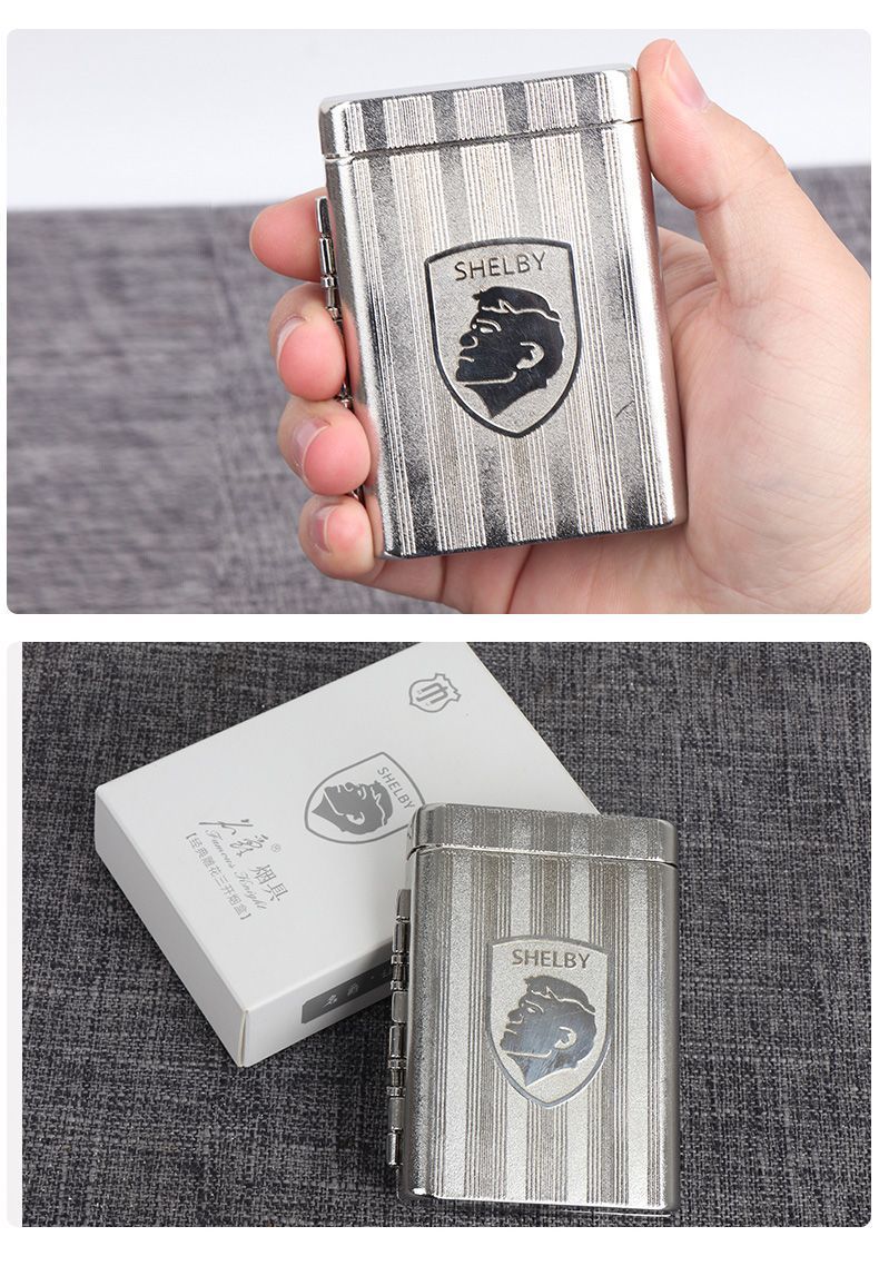 MG New Model Harland Cigarette Case Bloodbath Cigarettes Gangster Style Thick Cigarettes16Metal Side Three-Way Factory Direct Sale