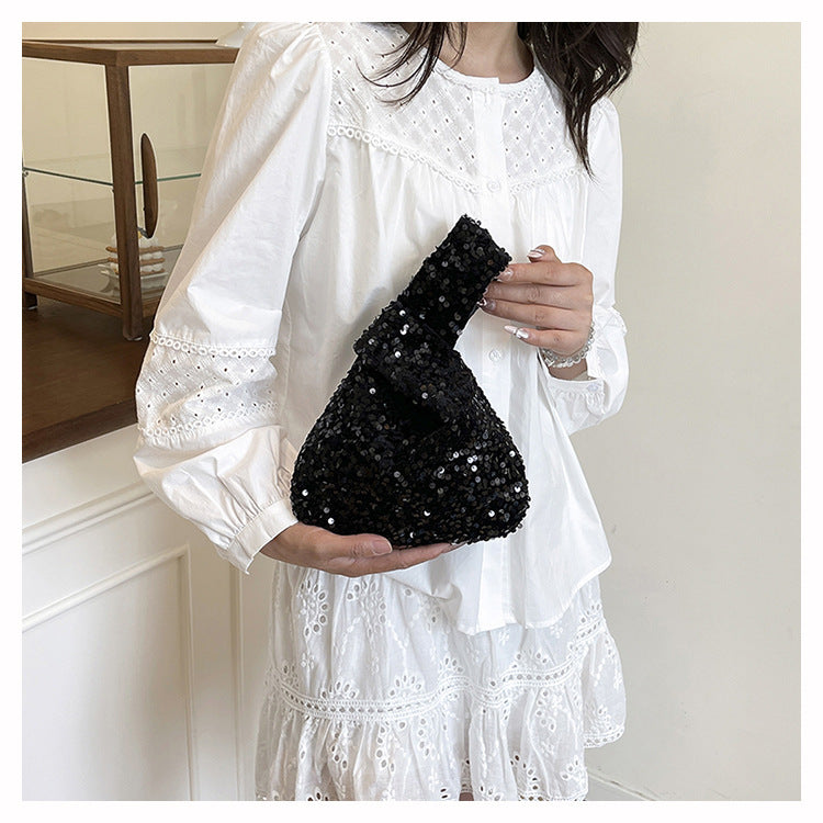 Fashion New Trendy Bag Niche Design Sequin Underarm Bag Trendy Niche Style High-End Single Shoulder Handbag