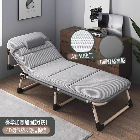 Home Multifunctional Simple Folding Bed Single Office Nap Bed Outdoor Camping Bed Companion Bed Recliner