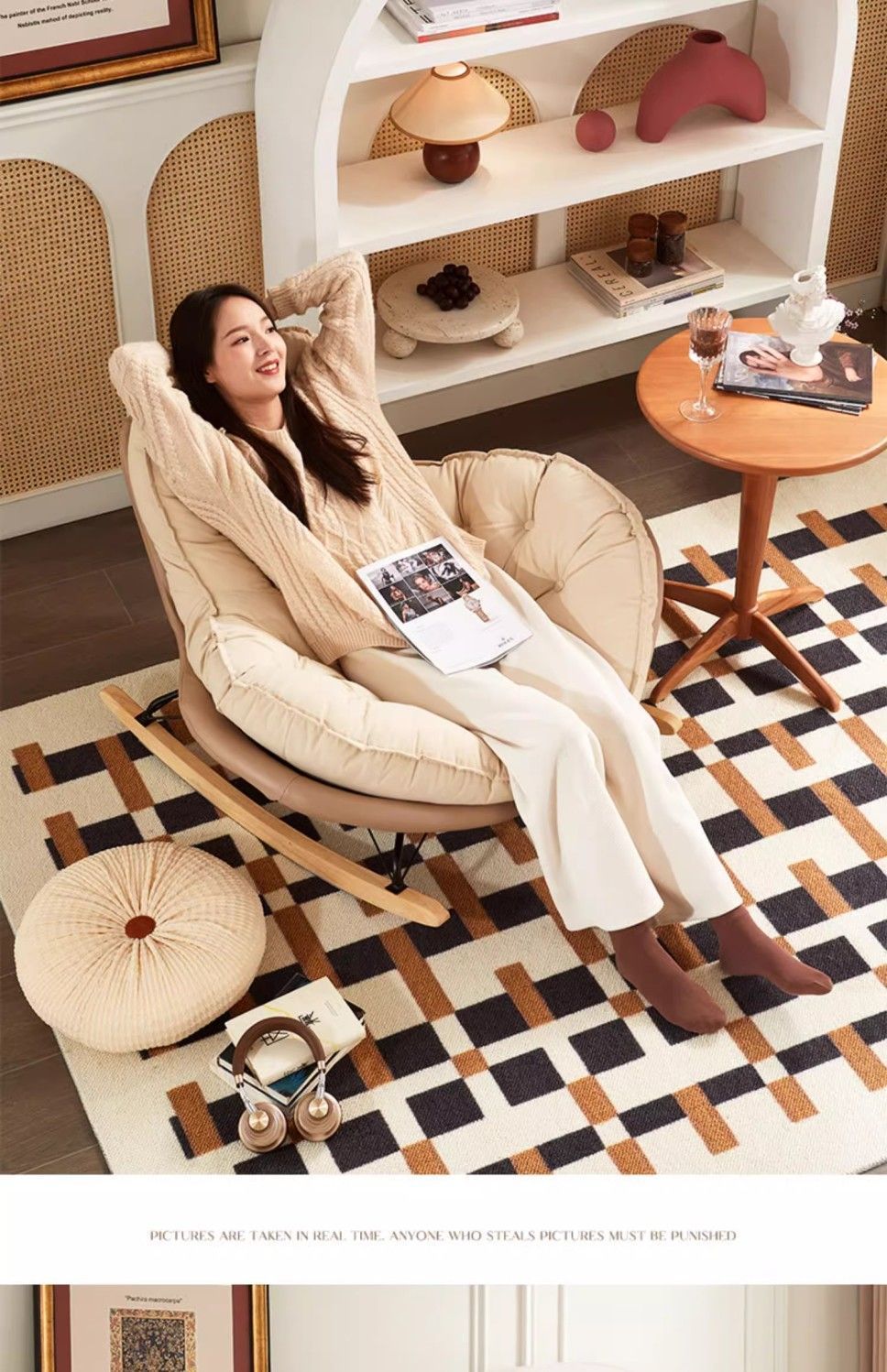 Rocking Recliner Lazy Sofa Luxury Penguin Rocking Chair Leisure Chair Living Room Bedroom Home Designer Lazy Chair