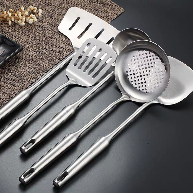 Thickened304Stainless Steel Spatula Set Cooking Spatula Kitchen Supplies Household Stirring Spoon Soup Spoon Colander Wholesale