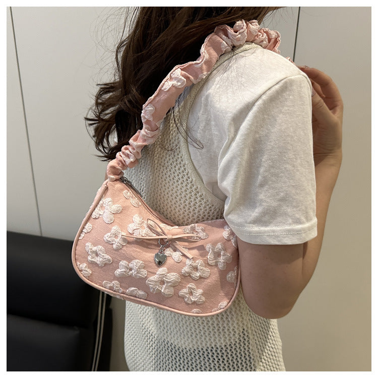 French Niche Bag for Women2025Summer New Fashion ins Sweet Cool Girl Versatile Fashion Single Shoulder Bag Underarm Bag