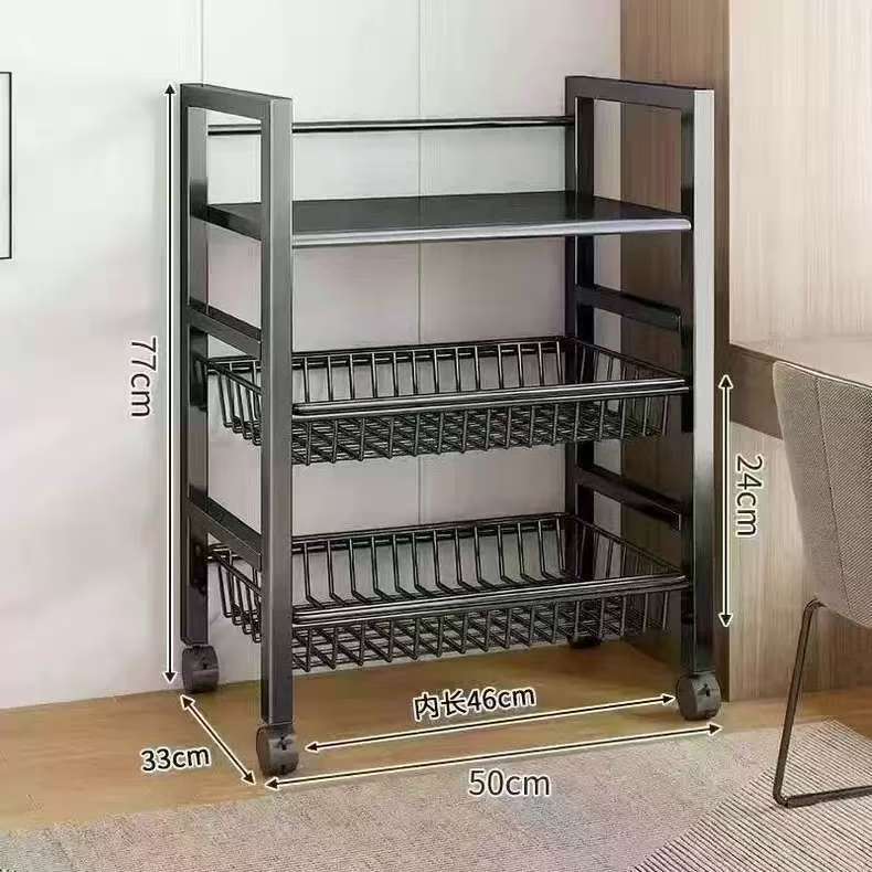 Kitchen Vegetable Basket Floor-standing Storage Rack Multi-layer Storage Vegetable and Fruit Rack Multi-functional Household Storage Basket