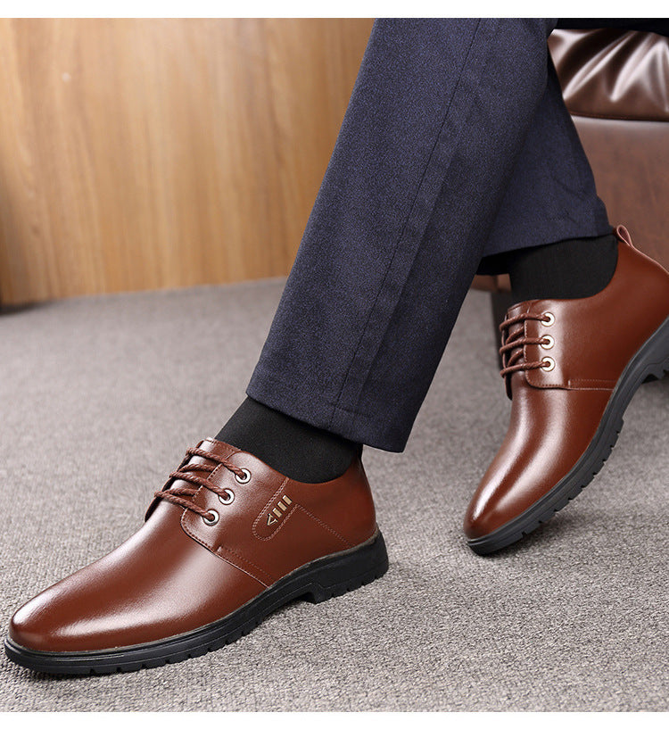 Men's Leather Shoes Business Casual Single Shoes Black Formal Work Shoes Wholesale Men's Casual Shoes Export Work Shoes