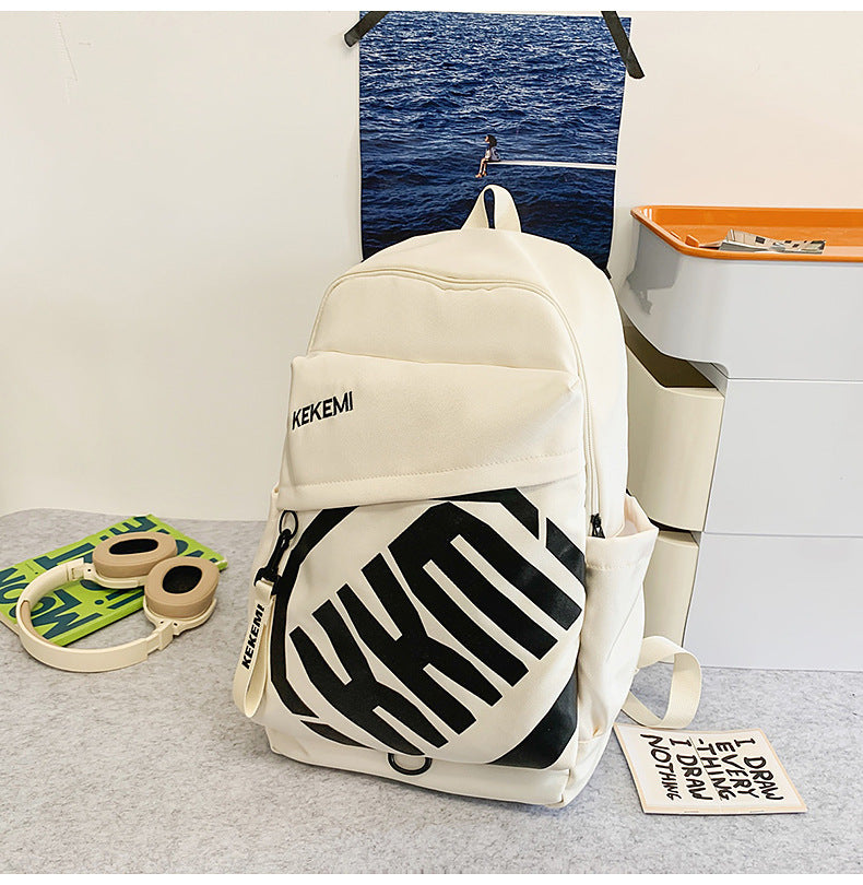 Cross-border Trade Casual Backpack Trendy Letter Waterproof Backpack Large-capacity outdoor travel high-value backpack http://detail.1688.com/offer/972131324440.html