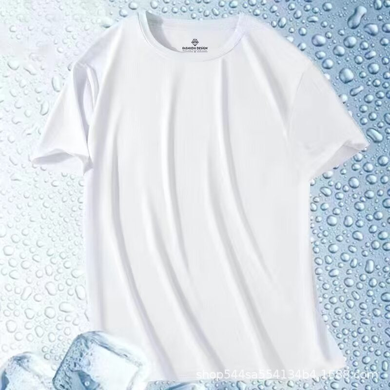 Summer Men's Waffle Henley Collar Short Sleeve T Men's American Style Solid Color Versatile Slim Fit Comfortable Casual Short Sleeve Shirt T T-shirt