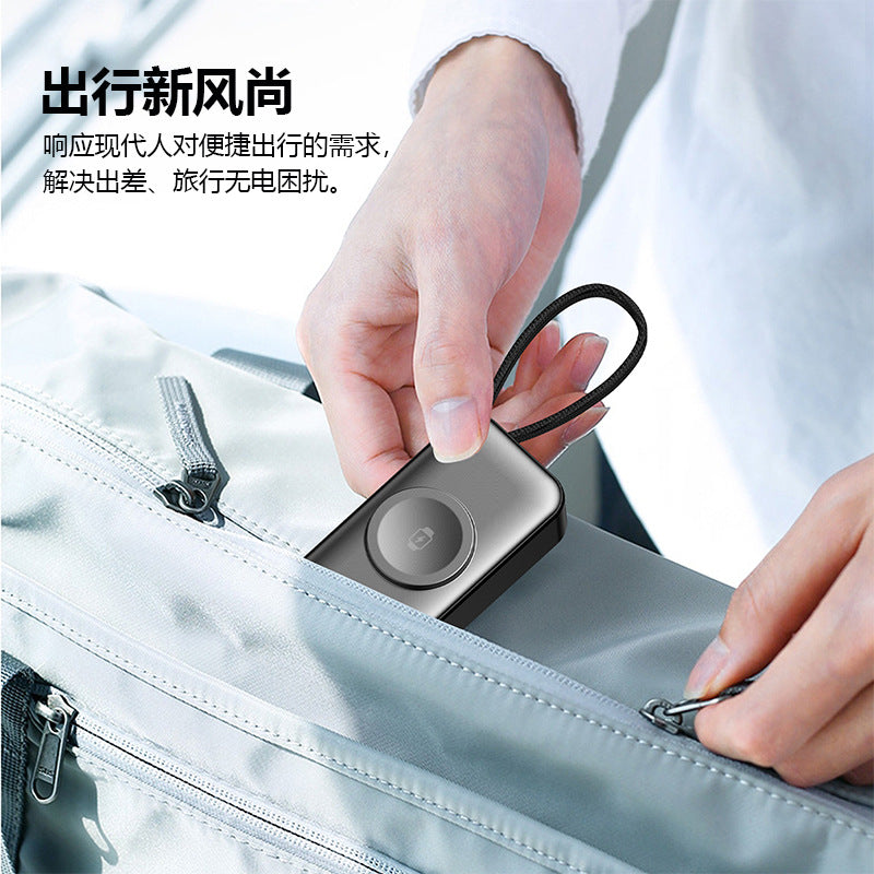 3-in-1 Magnetic Wireless Charger5000mAh Built-in Cable Portable Power Bank for Watches and Phones Wireless Charging Dropshipping