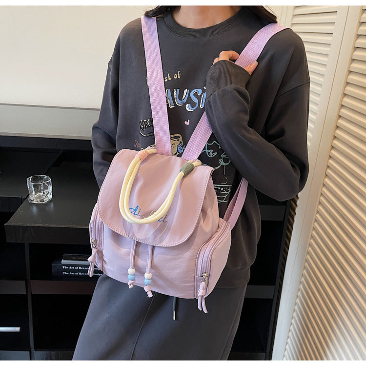 Foreign Order Fashion Super Popular Fresh Style Women's Backpack2025New Trendy and Stylish Handbag Commuting Small Backpack for Women