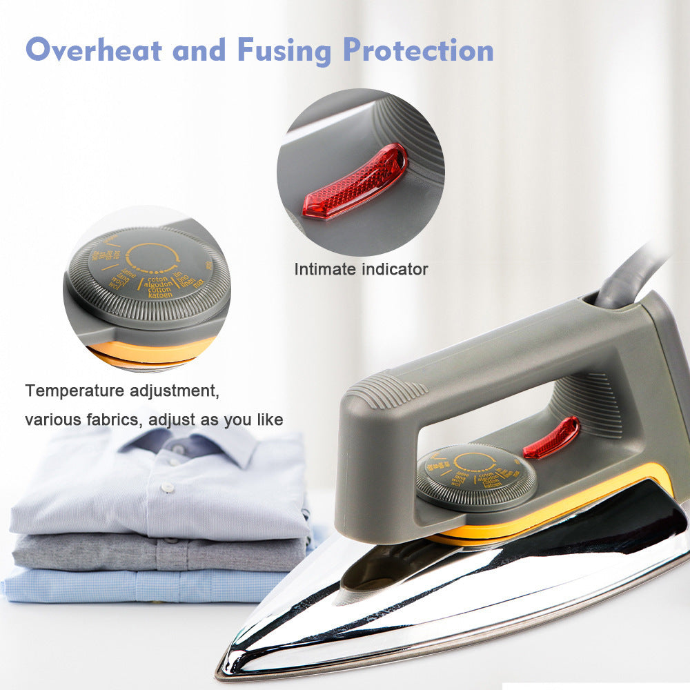 Cross-Border European Standard Old Style Dry Ironing Electric Iron No Water No Steam Ironing Heat Transfer Ironing Drill Sticker Wood Veneer Handheld Electric Iron