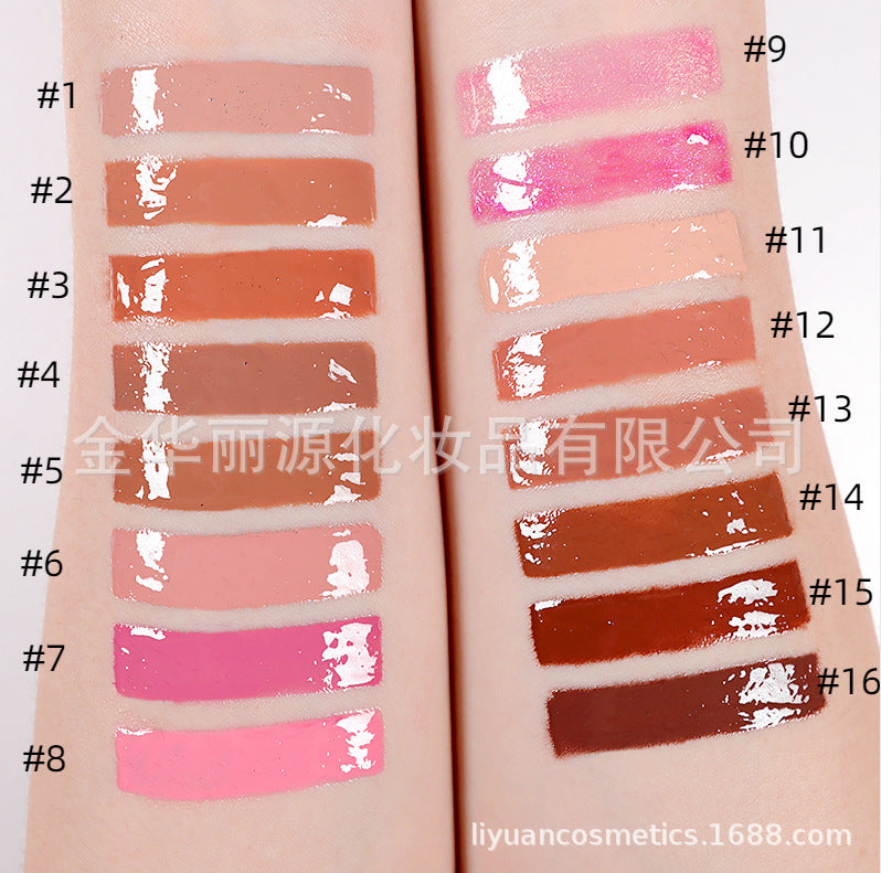 New Lip Gloss Six-color Lip Gloss Multi-color Optional Create Sexy Lip Makeup Color Rendering Long-lasting Waterproof Color Lifting