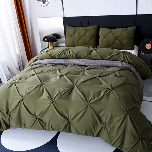 3pcs/set 7In-stock colors AliExpress Amazon ebay Handcrafted Solid Color Duvet Cover Three-Piece Set USA