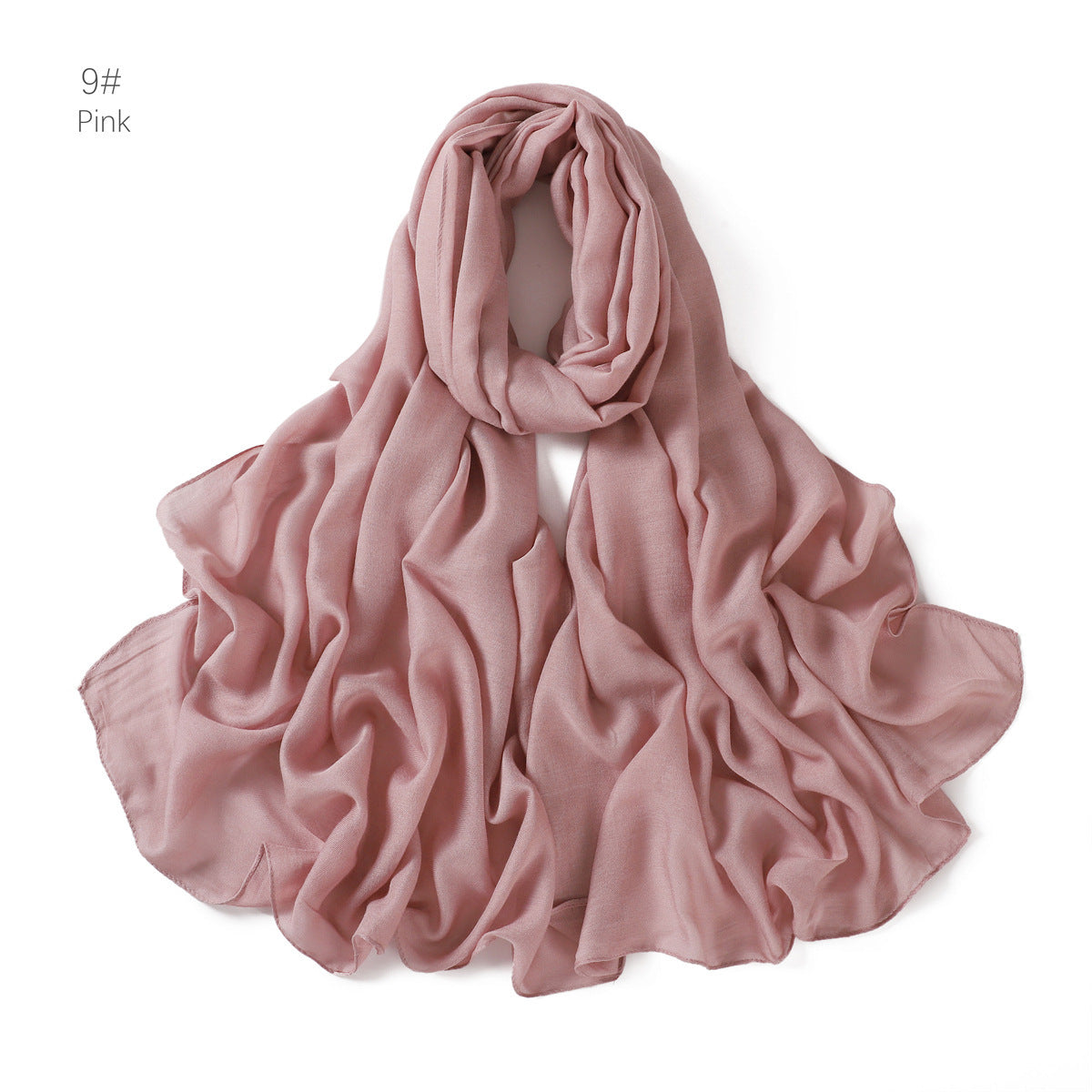 Lightweight Rayon Cotton Linen Solid Color Long Scarf Air-conditioned Room Travel Shawl Monochrome Rayon Scarf Headscarf Shawl for Women