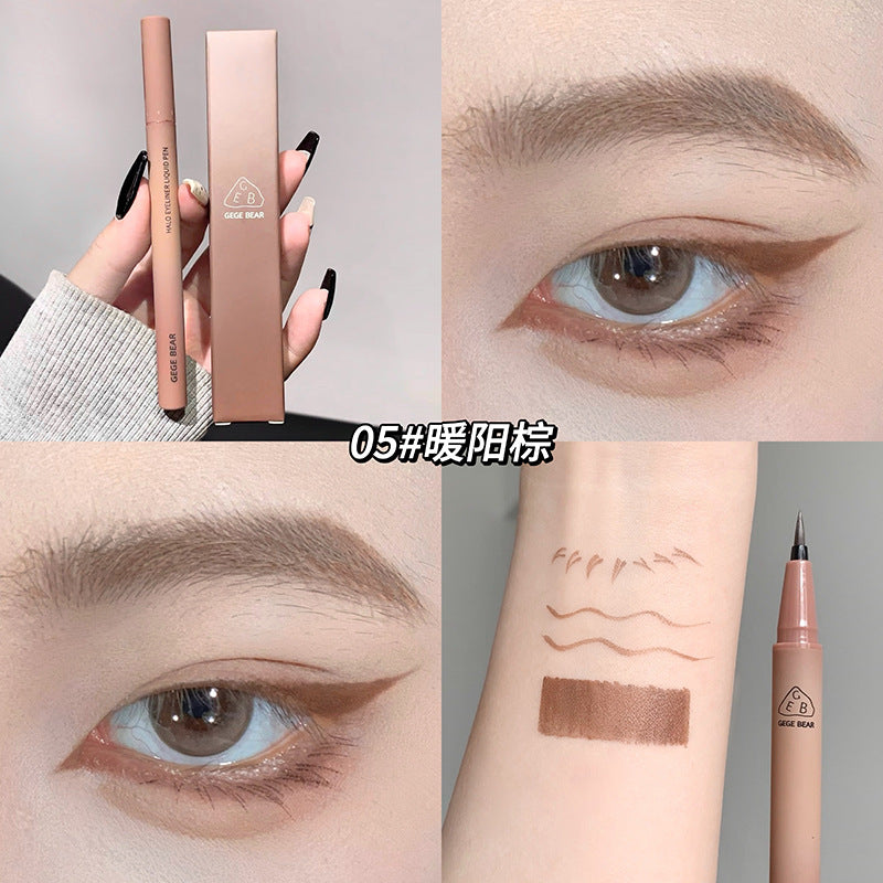 Gege Bear Halo Liquid Eyeliner Pen Colorful Eye Contouring Long-lasting Smooth Ultra-fine Cross-border Makeup