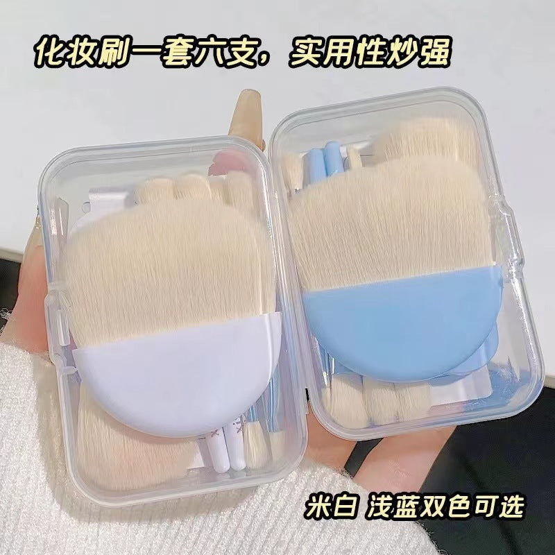 New6Travel size makeup brush set portable beginner brushes mini i Loose Powder Contour Concealer Dotting Brush