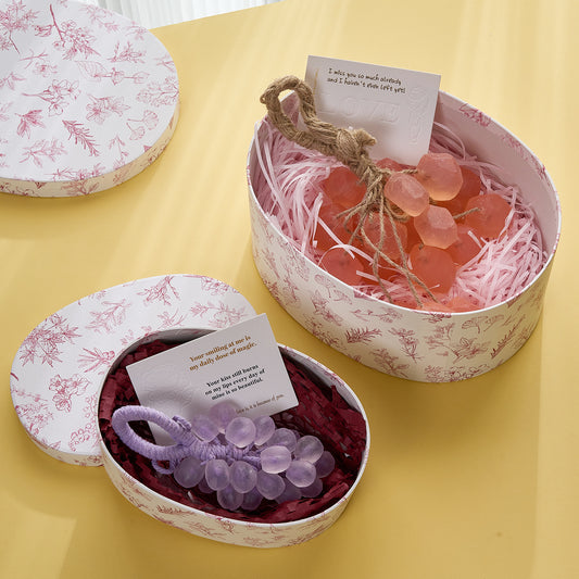 Handmade Soap Gift Box Grape Handmade Soap Gift Box Teacher's Day Gift Box Grape Scented Soap Gift Box Kraft Paper Box