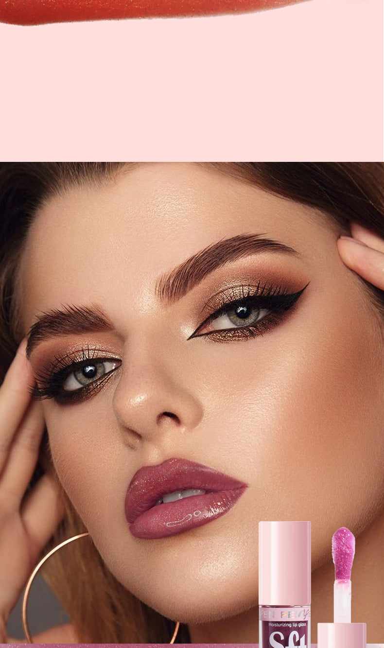PNF Cross-border Moisturizing Lip Gloss Lip Oil Pearlescent Fine Flash European and American Water Light Lip Plumping Cream Lip Gloss Lip lacquer