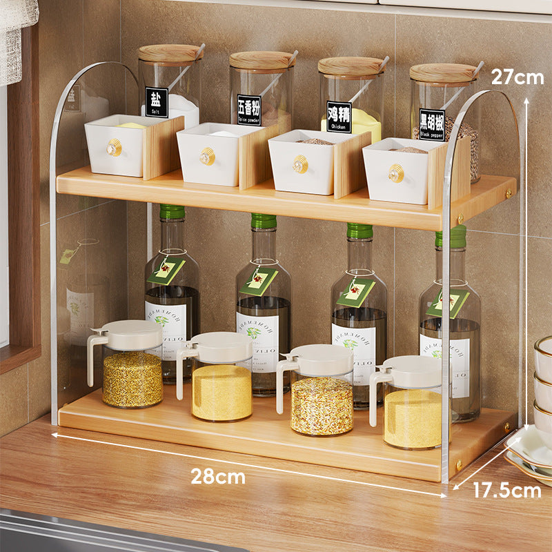 Kitchen Spice Rack Countertop Multifunctional Seasoning Storage Box Small Multi-layer Various Magic Rack on Stove