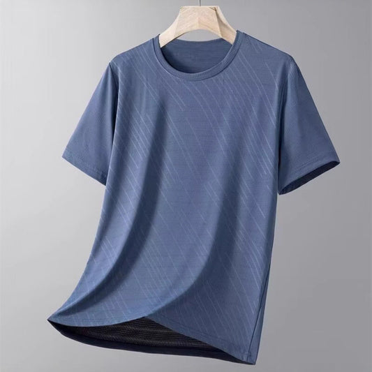 2025Men's Fashion Export New Short Sleeve t Summer Thin Mesh Half Sleeve Sports Quick-Dry Top1Delivery