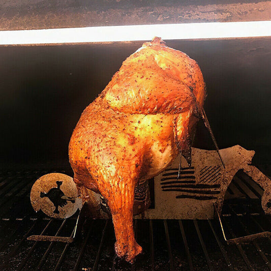 Chicken Stand Motorcycle BBQ Motorcycle Chicken Grill Stainless Steel BBQ Rack BBQ Stand