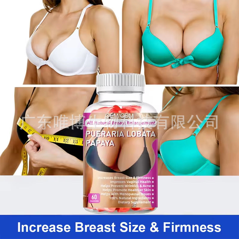 New Arrival Cross-Border Kudzu Papaya Gummy Candy PUERARIA LOBATA PAPAYA gummies Amazon Hot Sale