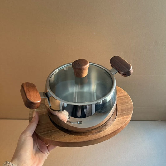 For one person316Stainless Steel Baby Food Supplement Pot Small Milk Pot Household Baby Steaming and Cooking Integrated Soup Pot Steamer