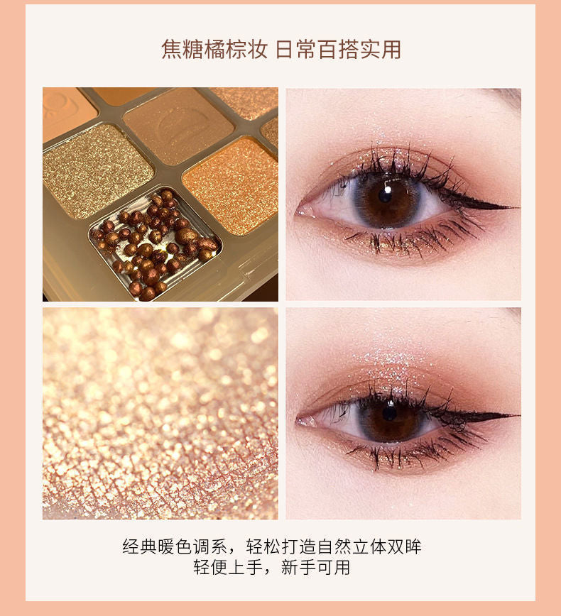 【48Delivery Within Hours】DIKALU Chestnut20Color Eyeshadow Palette Pearlescent Matte Earth Color Pomegranate Seed Crispy
