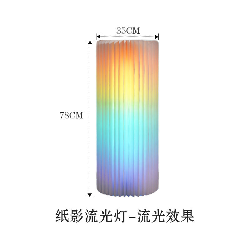 【Firefly Lantern】Live Streaming Background Decoration Foldable Round Column Paper Roman Column Folding Column Road Guide Ornament