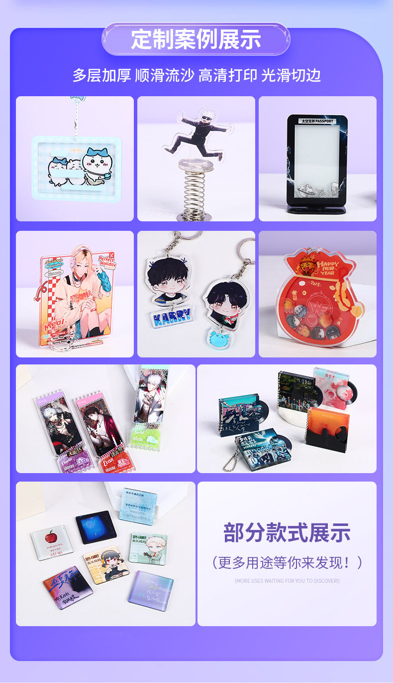 Acrylic NFC Custom Vinyl Record Keychain diy Star Cartoon Peripheral Creative Personality Keychain