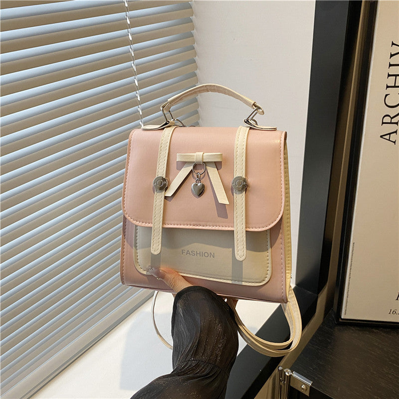 Single Shoulder Double Shoulder Women's Bag2025New Fashionable Girly Casual Multi-use Small Square Bag Spring Summer Hot-selling Women's Bag