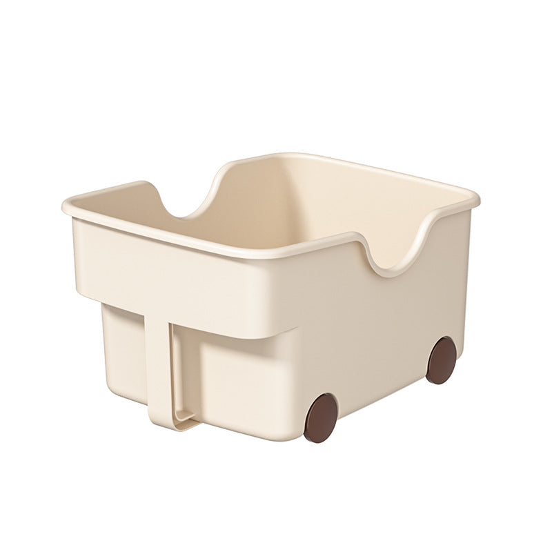 25New Year Storage Box PP Kitchen Cabinet with Handle and Wheels, Toy Spice Cabinet, Storage Box