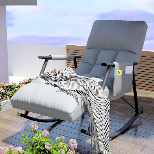 Living Room Light Luxury Rocking Chair Recliner Adult Balcony Home Leisure Chair Foldable Nap Lazy Sofa Rocking Chair