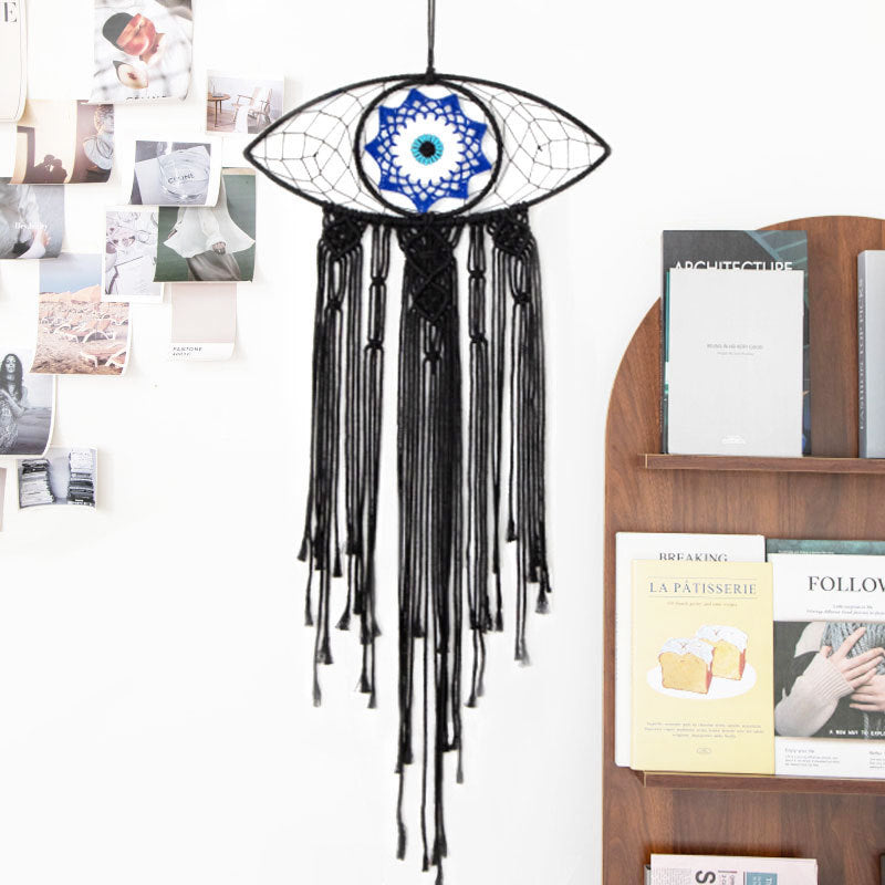Cross-Border Hot-Selling European Style Artificial Woven Cotton Rope Tapestry Tassel Home Wall Hanging Decoration Soft Furnishing Collection Wholesale
