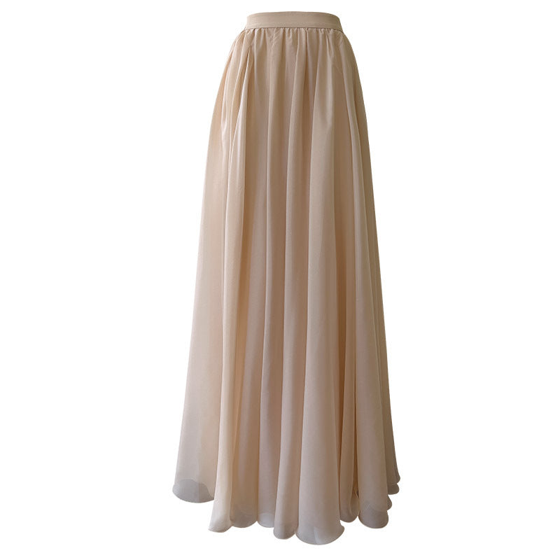 Yige Lila2025Early Autumn New Apricot Waist-Cinching Long Sleeve Coat Paired with Long Skirt 71443+51361