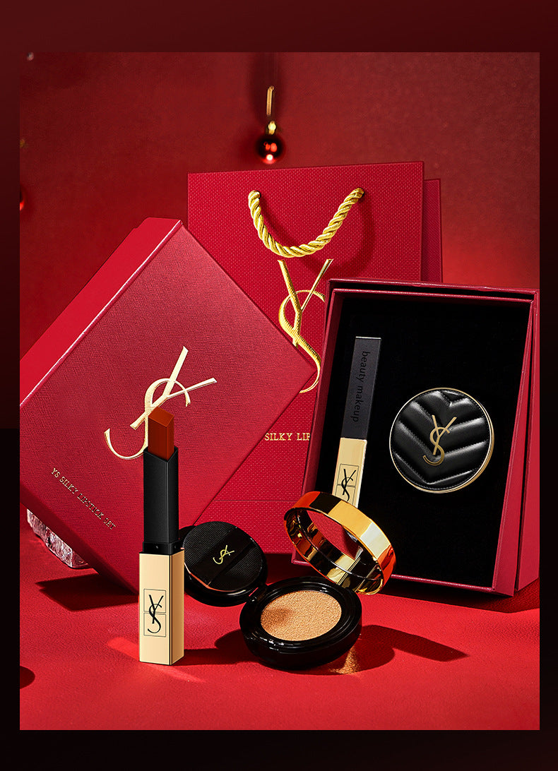 YS Lipstick Cushion Two-Piece Set Gift Box Qixi Valentine's Day Gift for Best Friend Girlfriend Birthday Gift Box Wholesale