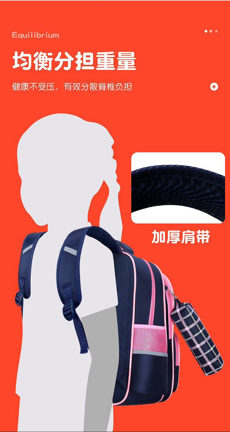 【Get Pencil Case for Free】Back-to-School Season Elementary School Student Backpack for Children1-3-6Grade Backpack6-9-12First Birthday Bag http://detail.1688.com/offer/651534241023.html