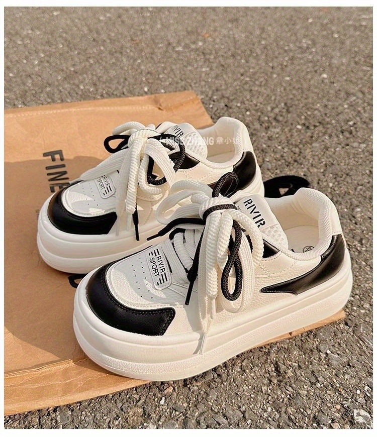 Women's Thick-Soled White Sneakers2025New Summer Women's Sneakers ins Trendy Height-Increasing Chunky Sneakers