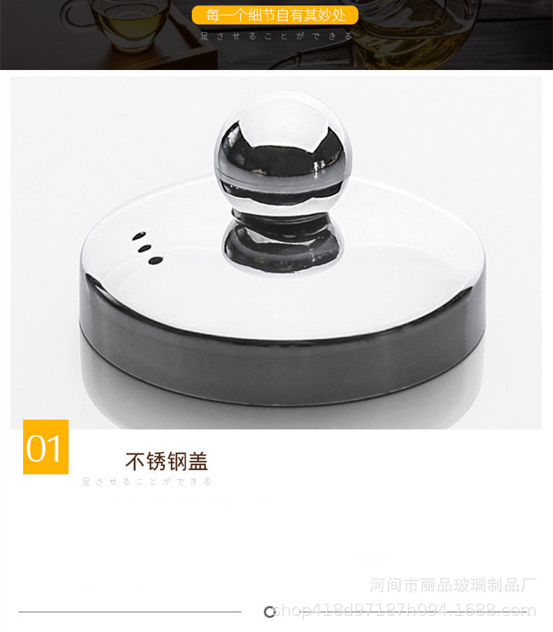 Manufacturer Wholesale Glass Teapot Stainless Steel Filter Inner Liner Flower Tea Brewing Teapot Electric Ceramic Stove Heating Tea Kettle