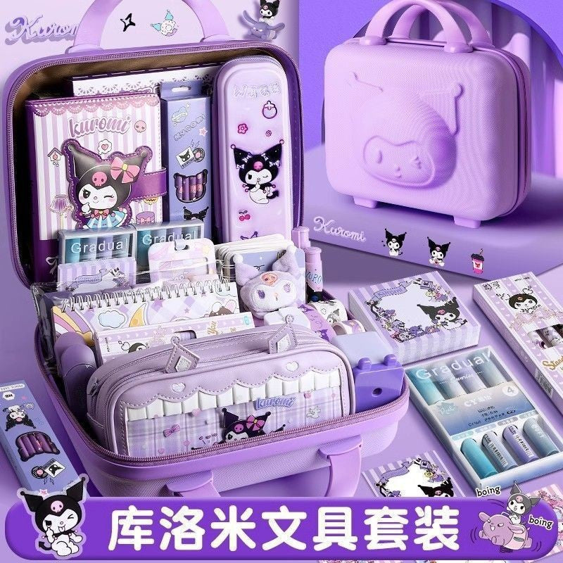Back-to-School Kuromi Girl Stationery Set Gift Box Learning Supplies Toys First Grade New Student Gift Box http://detail.1688.com/offer/912261155366.html