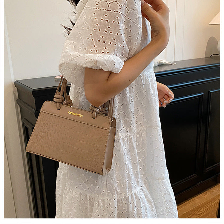 Large Capacity Patchwork Spring2025Casual New Korean Style Trendy Fashion European and American ins Single-shoulder Handheld Small Square Bag