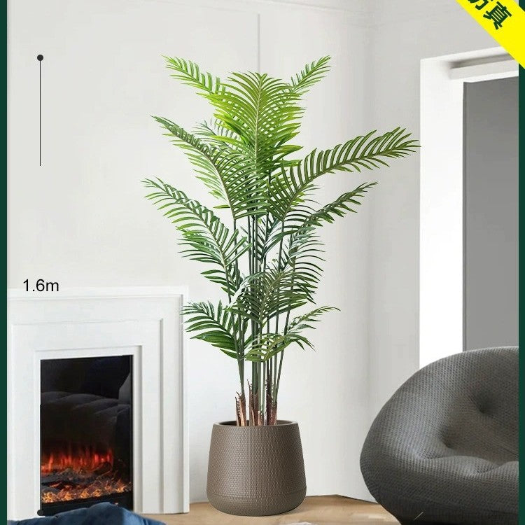 Artificial Green Plant High-End Light Luxury Anthurium Floor Potted Fake Flower Tree Indoor Living Room Bionic Plant Decorative Ornament