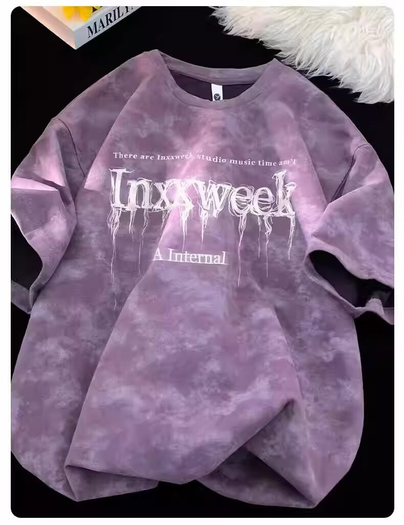 American Style Tie-Dye Men's Plus Size T-Shirt