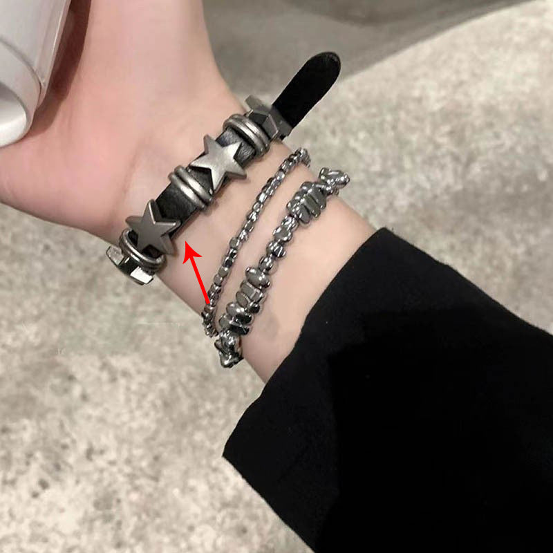 Light Luxury Niche Design Y2K Necklace Bracelet Set Elegant Versatile Sweet Cool Spicy Girl Choker High-end Collarbone Chain