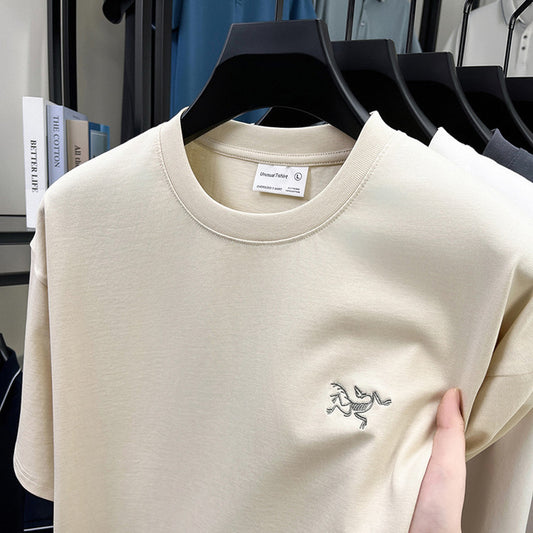 Cotton Short Sleeve T Men's T-Shirt Ancestor Bird Same Style Embroidered Fashion Wholesale Men's Round Neck Summer Thin T-Shirt