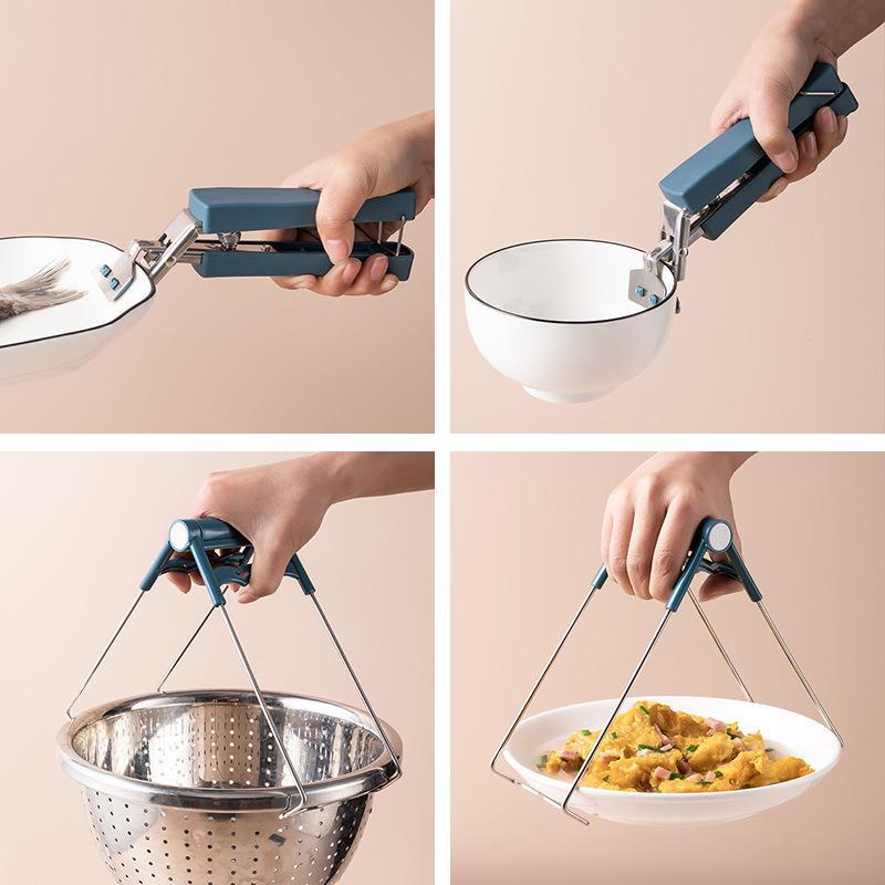 Anti-scalding Bowl Clip Plate Lifter Bowl Casserole Steaming Dish Clip Stainless Steel Non-slip Household Kitchen Bowl Clip