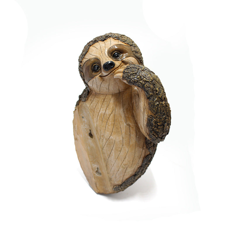 Cross-Border New Product Sloth Tree Hanging Resin Crafts Garden Decorations Creative Outdoor Landscaping Courtyard Tree Decorations