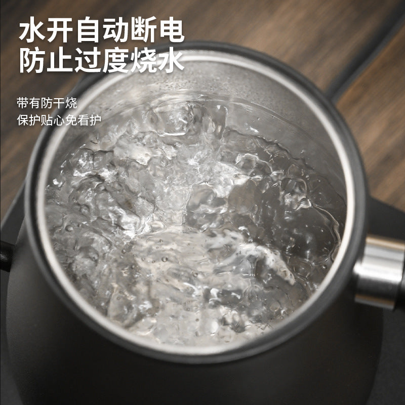 Electric Kettle Cross-Border Knob Temperature Control Narrow Spout Long Spout Pour Over Coffee Pot Stainless Steel Kettle Electric Kettle