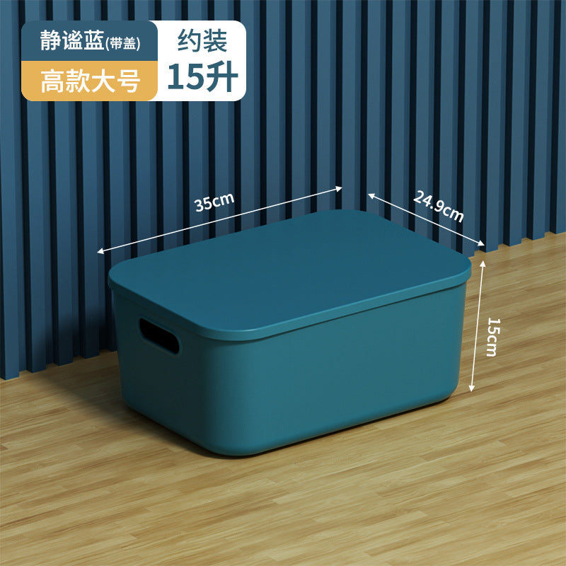 Storage Box Desktop with Lid Plastic Miscellaneous Snacks Cosmetics Box Rectangular Storage Basket Storage Box Organizing Box
