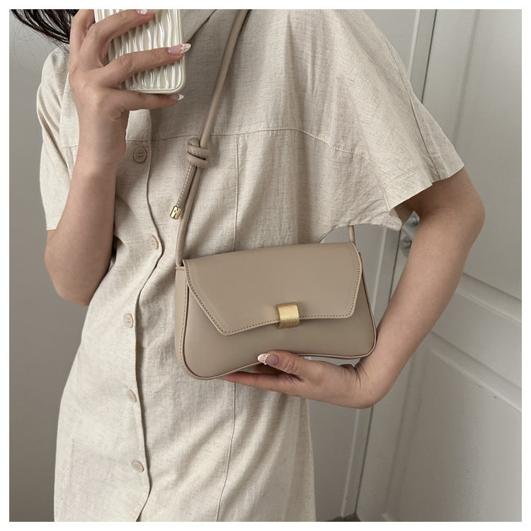 Trendy Women's Shoulder Crossbody Bag Small Square Bag2024Spring new style simple retro hand-held underarm bag
