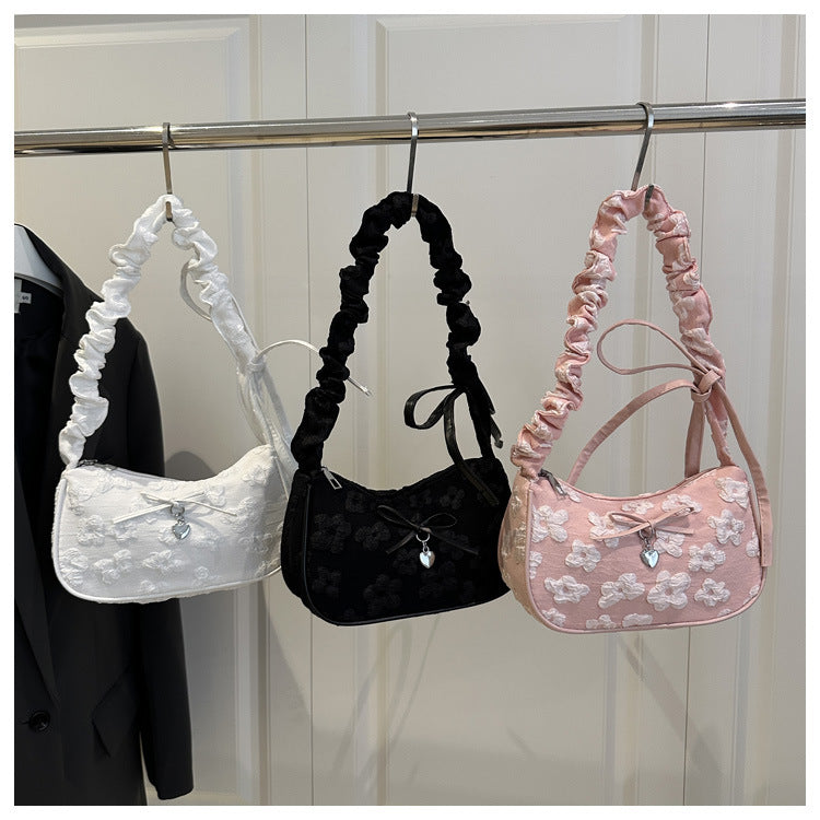 French Niche Bag for Women2025Summer New Fashion ins Sweet Cool Girl Versatile Fashion Single Shoulder Bag Underarm Bag
