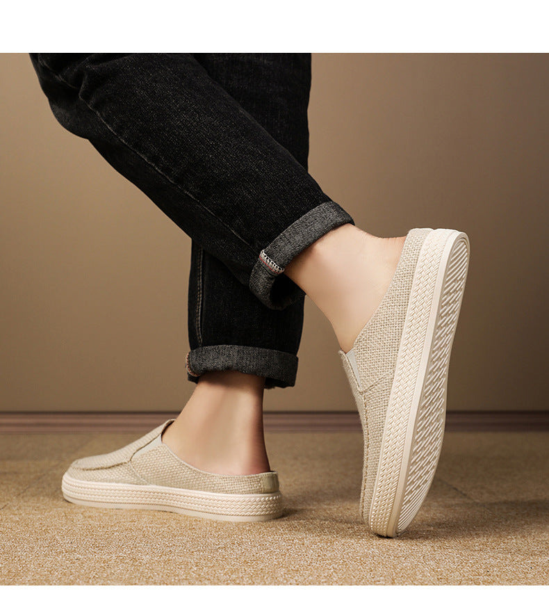 Men's Summer Breathable Casual Slip-On Shoes Comfortable Dad Shoes Outdoor Slippers Home Trendy Men's Shoes